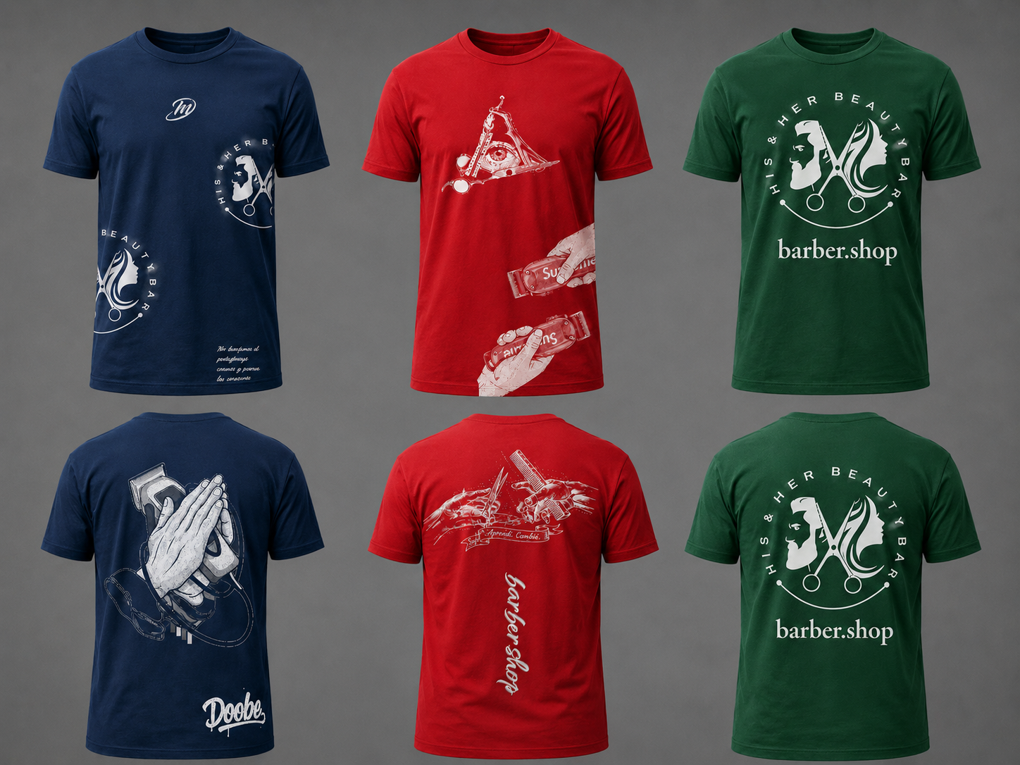 Camisetas de Barbería Personalizables | Diseños Exclusivos Dooble M