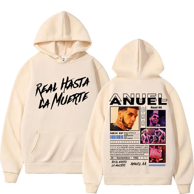 Sudadera “Real Hasta La Muerte” Anuel AA oversized unisex