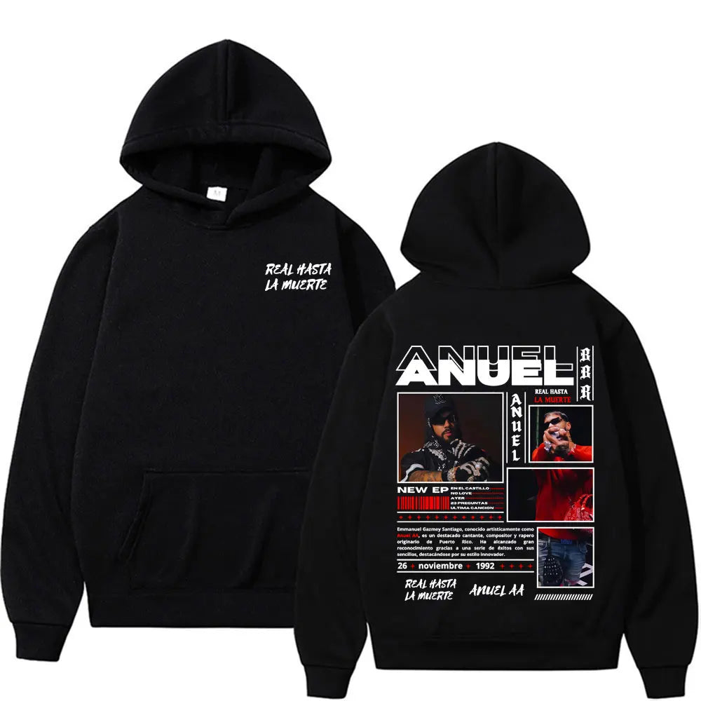 Sudadera “Real Hasta La Muerte” Anuel AA oversized unisex