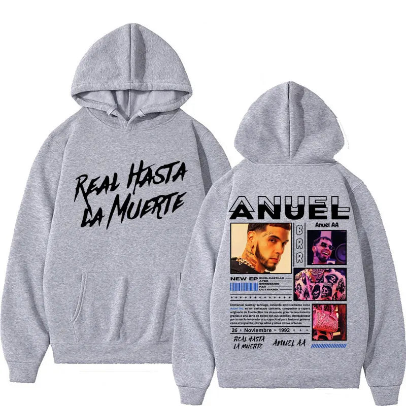 Sudadera “Real Hasta La Muerte” Anuel AA oversized unisex