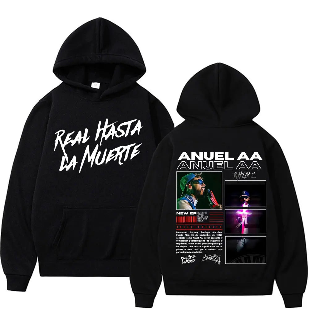Sudadera “Real Hasta La Muerte” Anuel AA oversized unisex