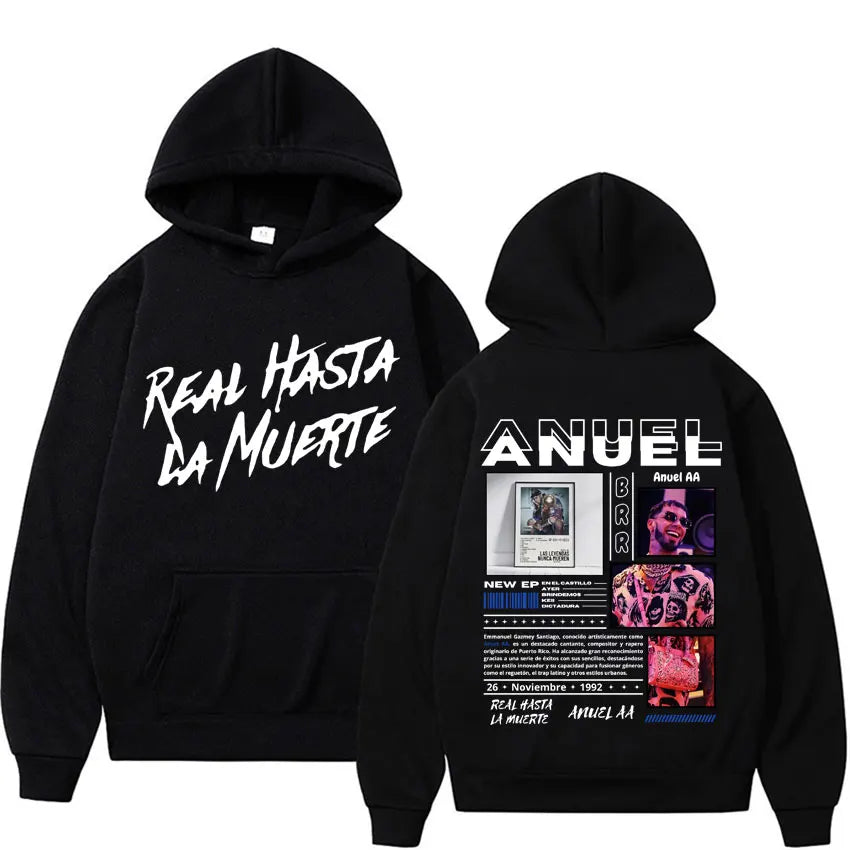 Sudadera “Real Hasta La Muerte” Anuel AA oversized unisex