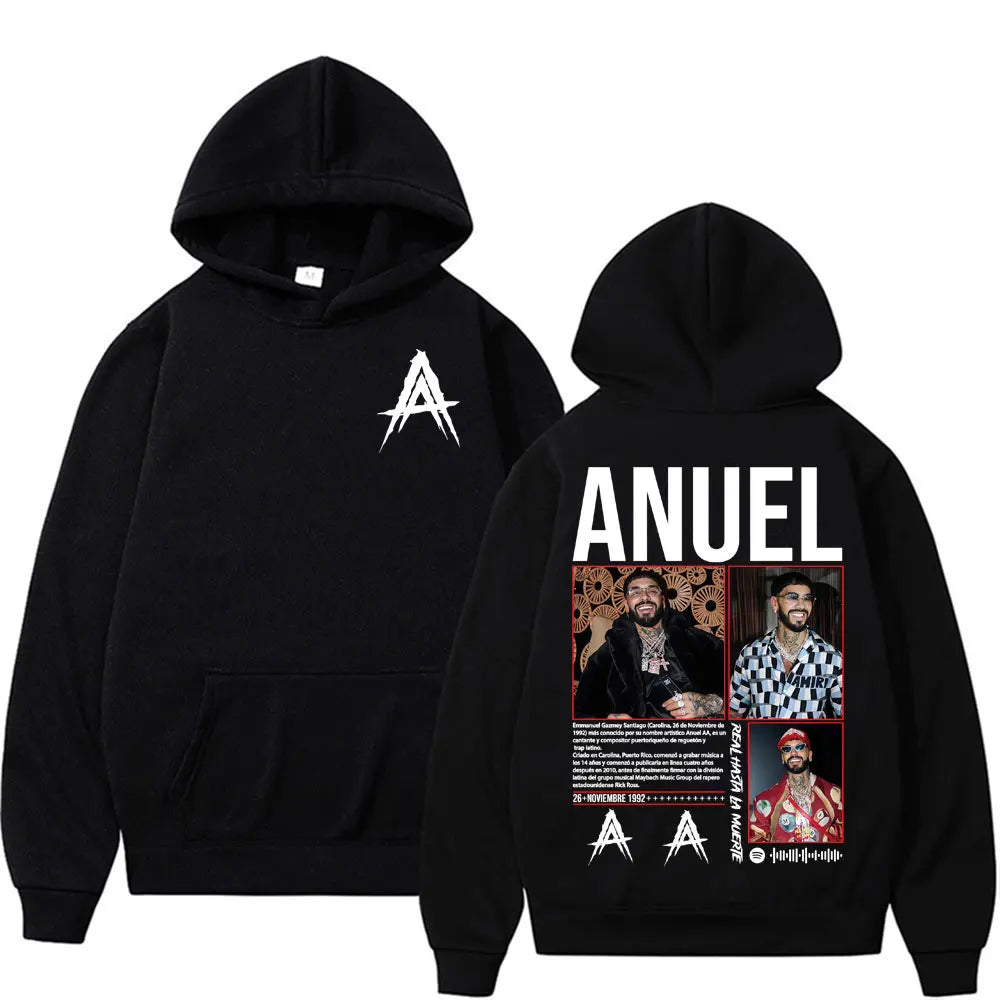 Sudadera “Real Hasta La Muerte” Anuel AA oversized unisex