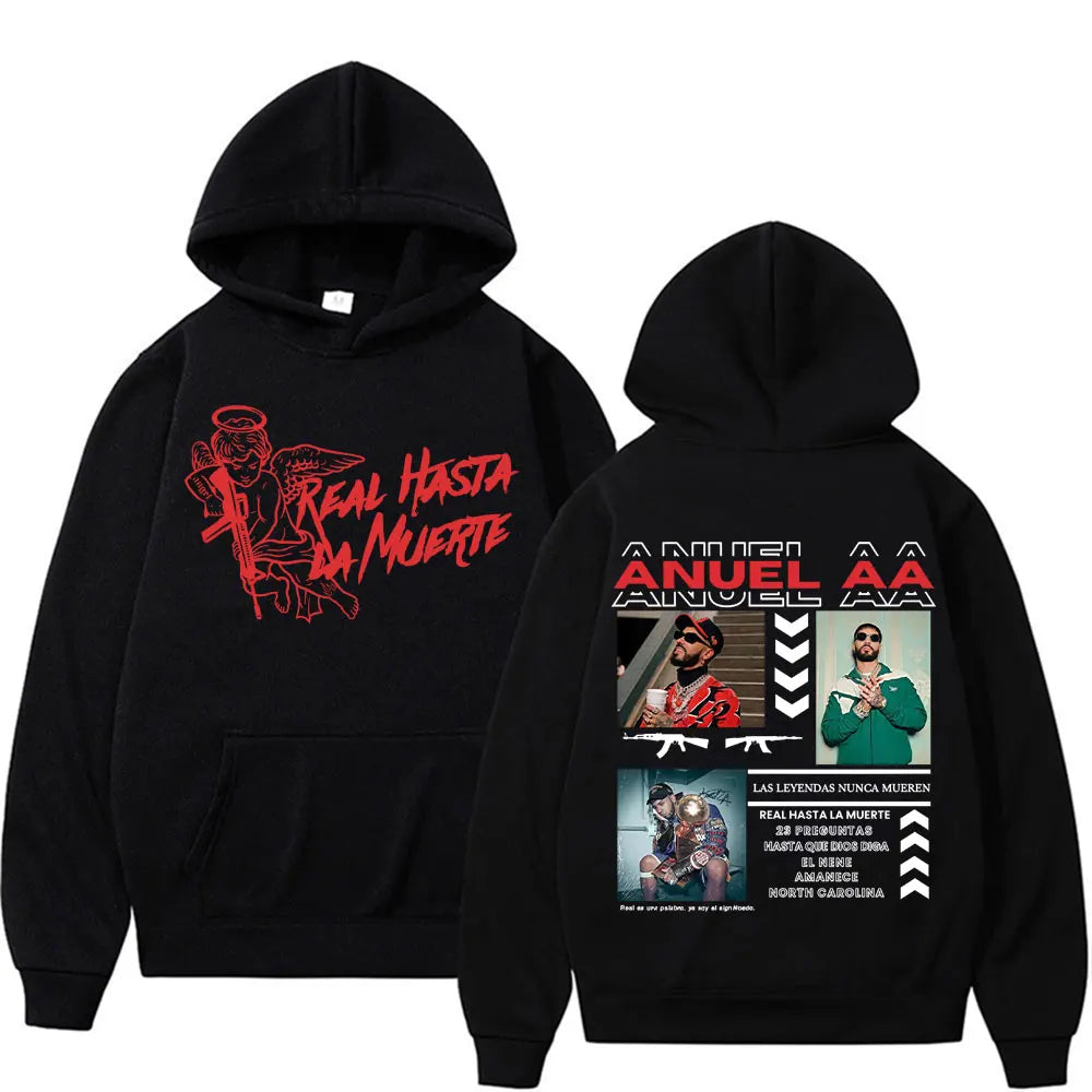 Sudadera “Real Hasta La Muerte” Anuel AA oversized unisex