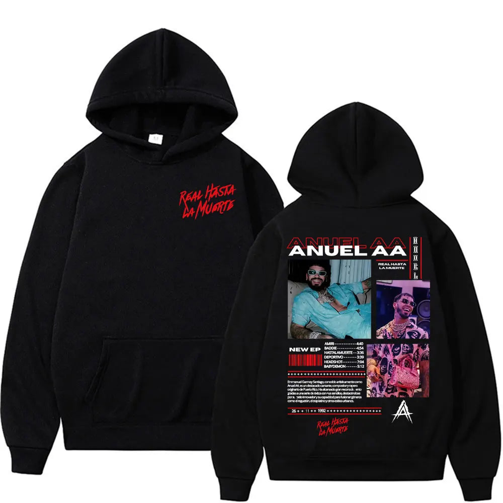 Sudadera “Real Hasta La Muerte” Anuel AA oversized unisex