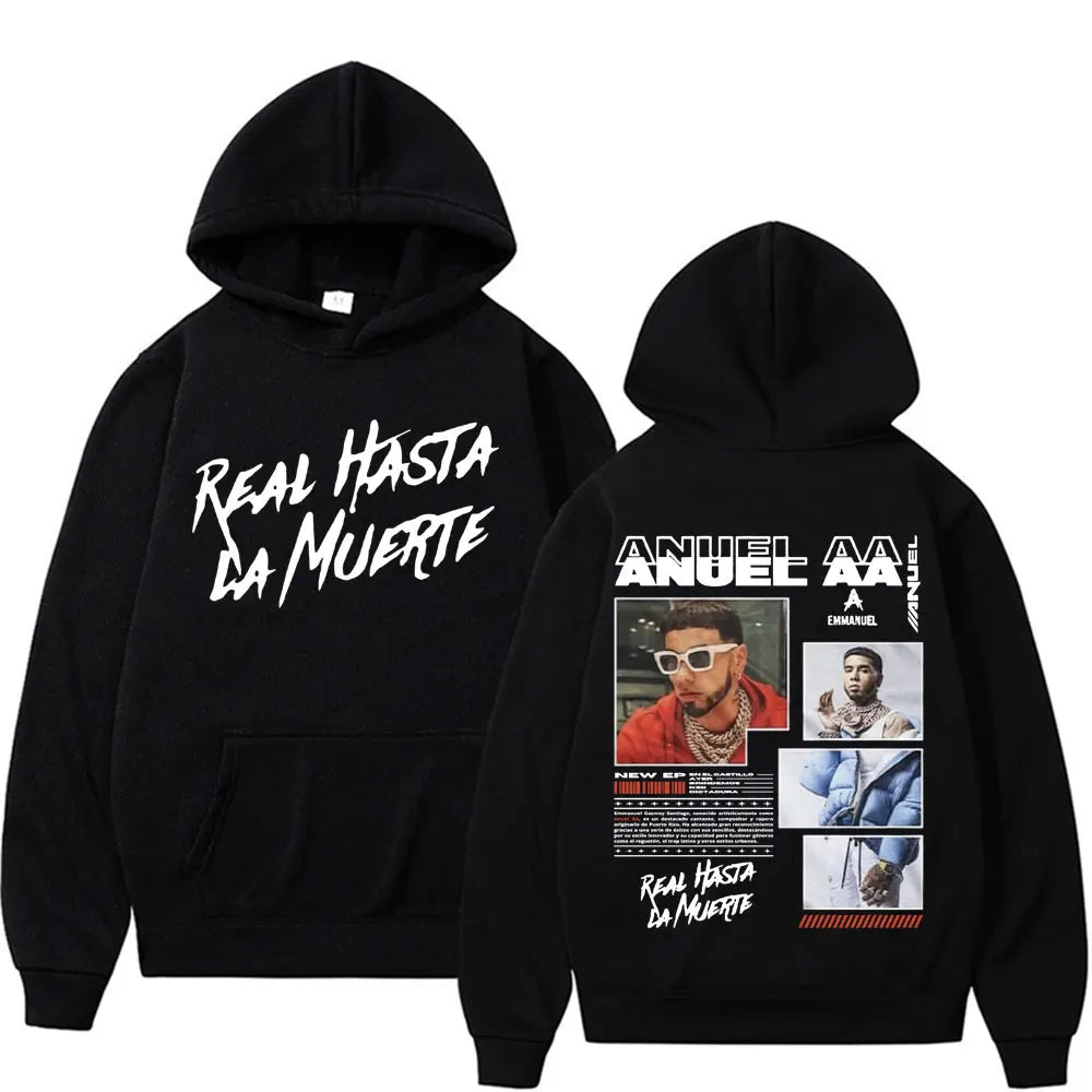 Sudadera “Real Hasta La Muerte” Anuel AA oversized unisex