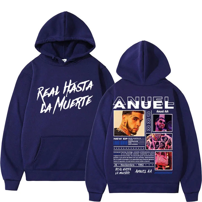 Sudadera “Real Hasta La Muerte” Anuel AA oversized unisex