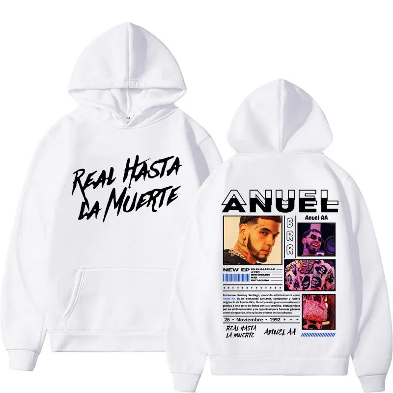 Sudadera “Real Hasta La Muerte” Anuel AA oversized unisex