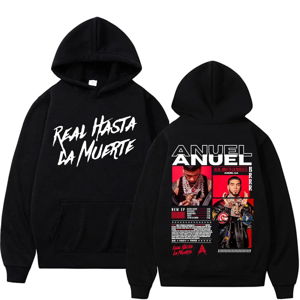 Sudadera “Real Hasta La Muerte” Anuel AA oversized unisex