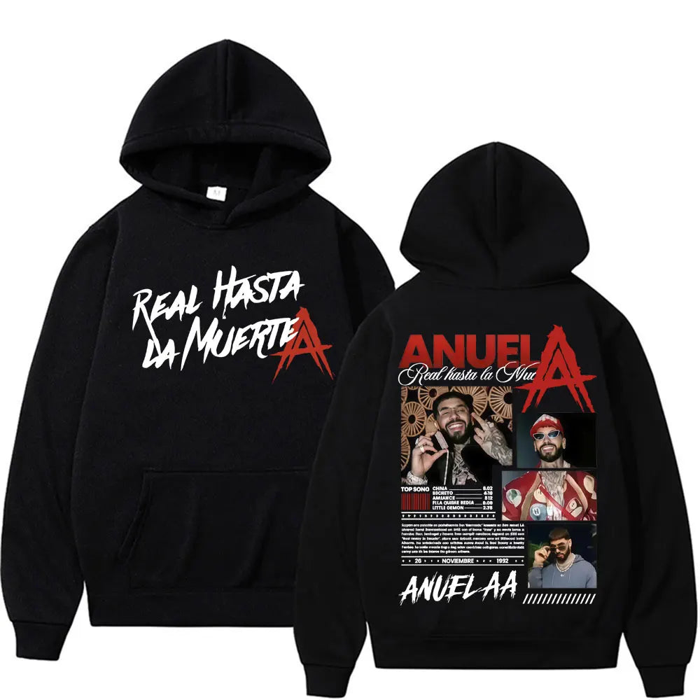 Sudadera “Real Hasta La Muerte” Anuel AA oversized unisex