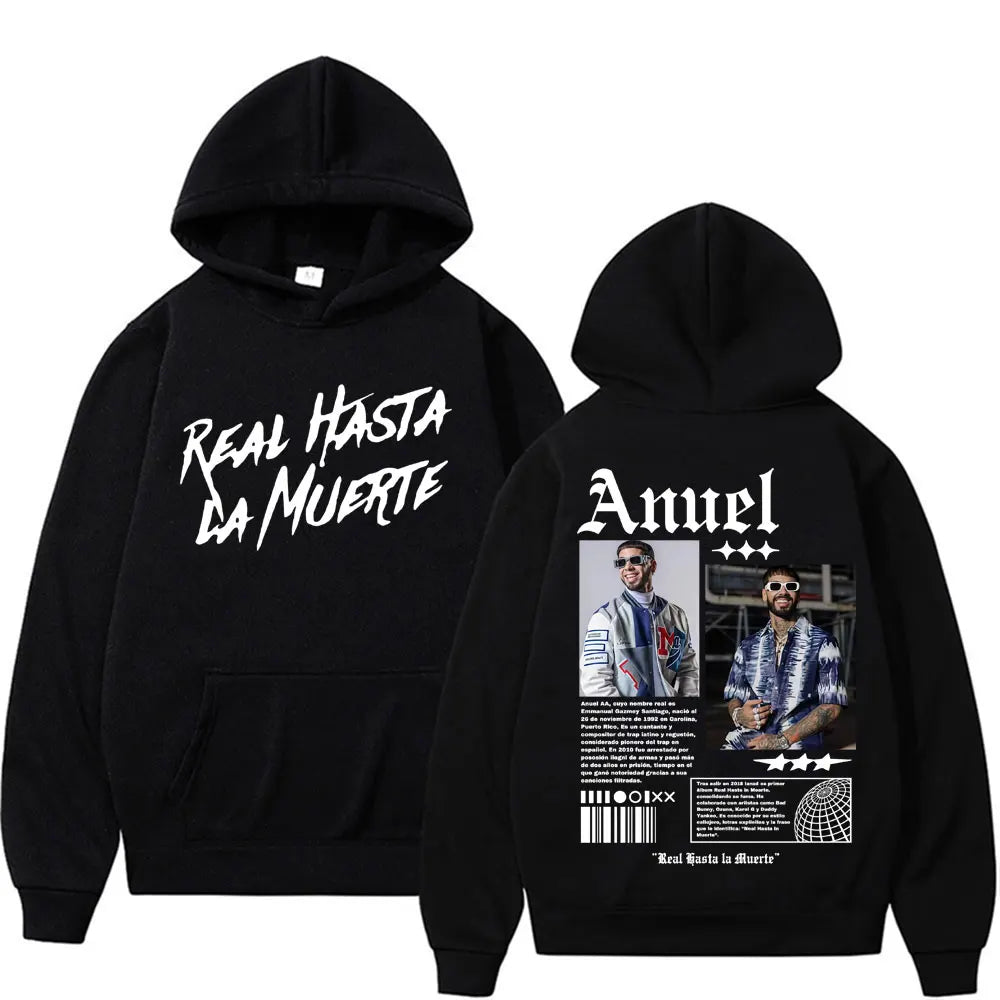 Sudadera “Real Hasta La Muerte” Anuel AA oversized unisex