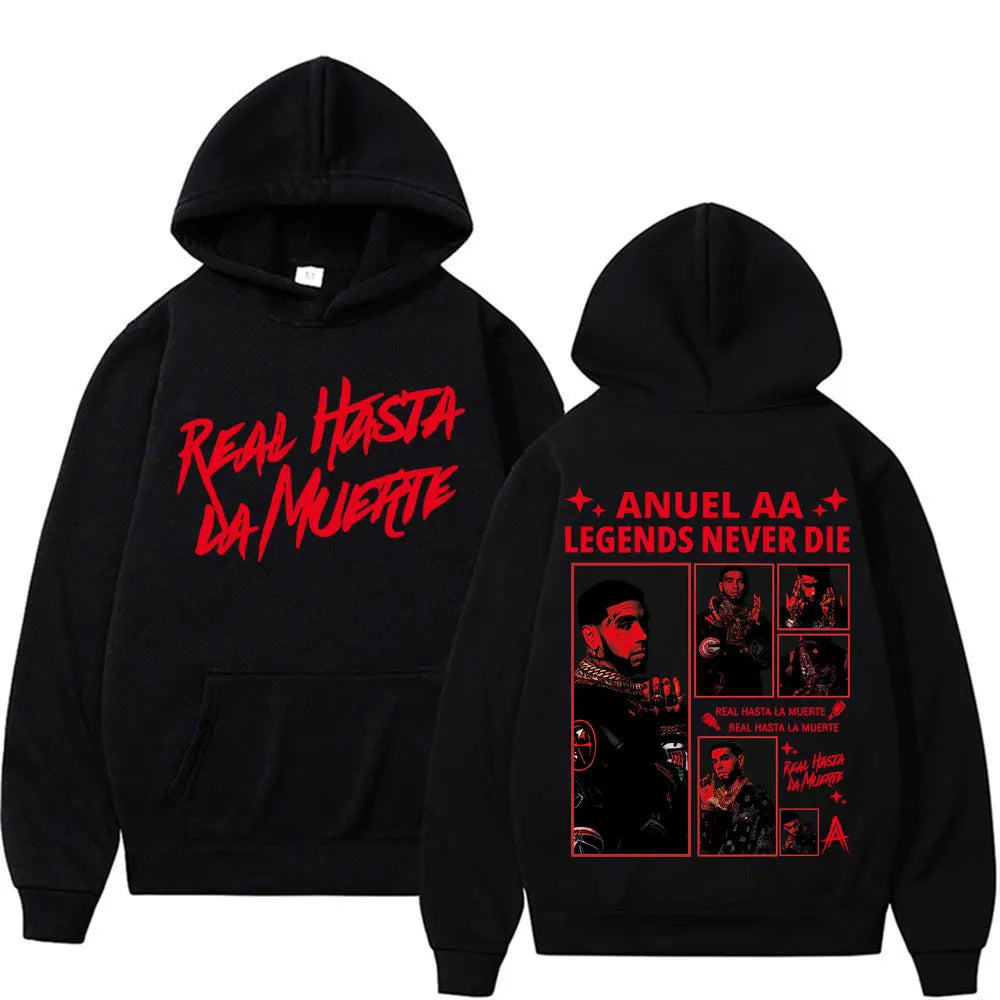 Sudadera “Real Hasta La Muerte” Anuel AA oversized unisex