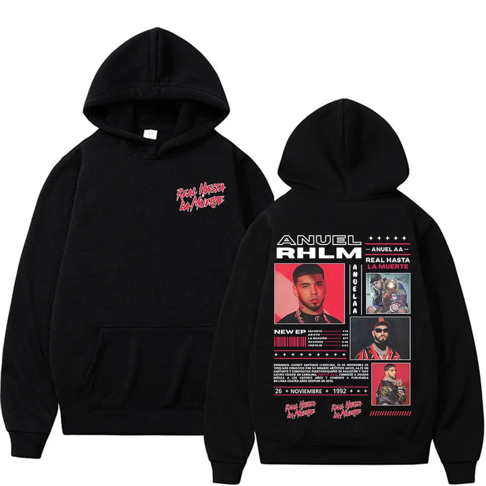 Sudadera “Real Hasta La Muerte” Anuel AA oversized unisex