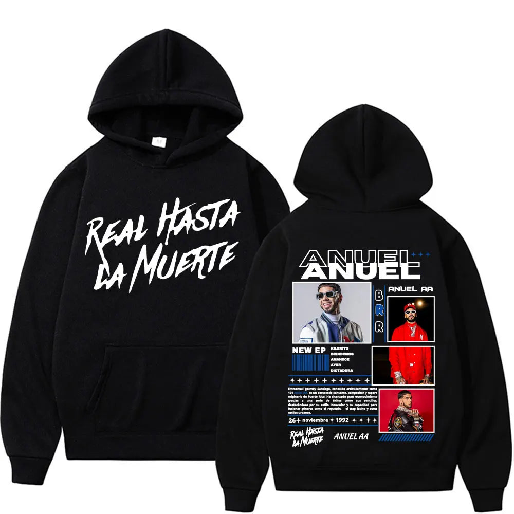 Sudadera “Real Hasta La Muerte” Anuel AA oversized unisex