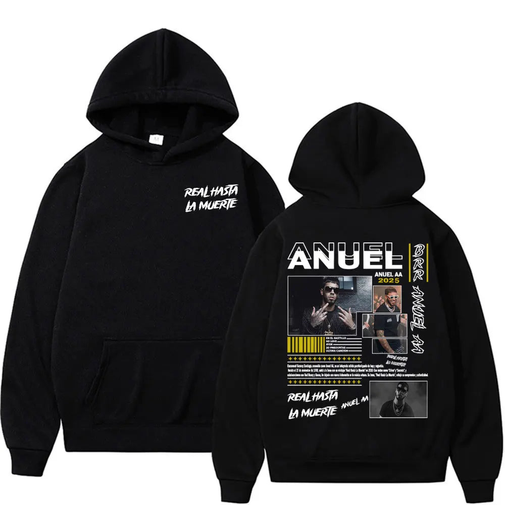 Sudadera “Real Hasta La Muerte” Anuel AA oversized unisex