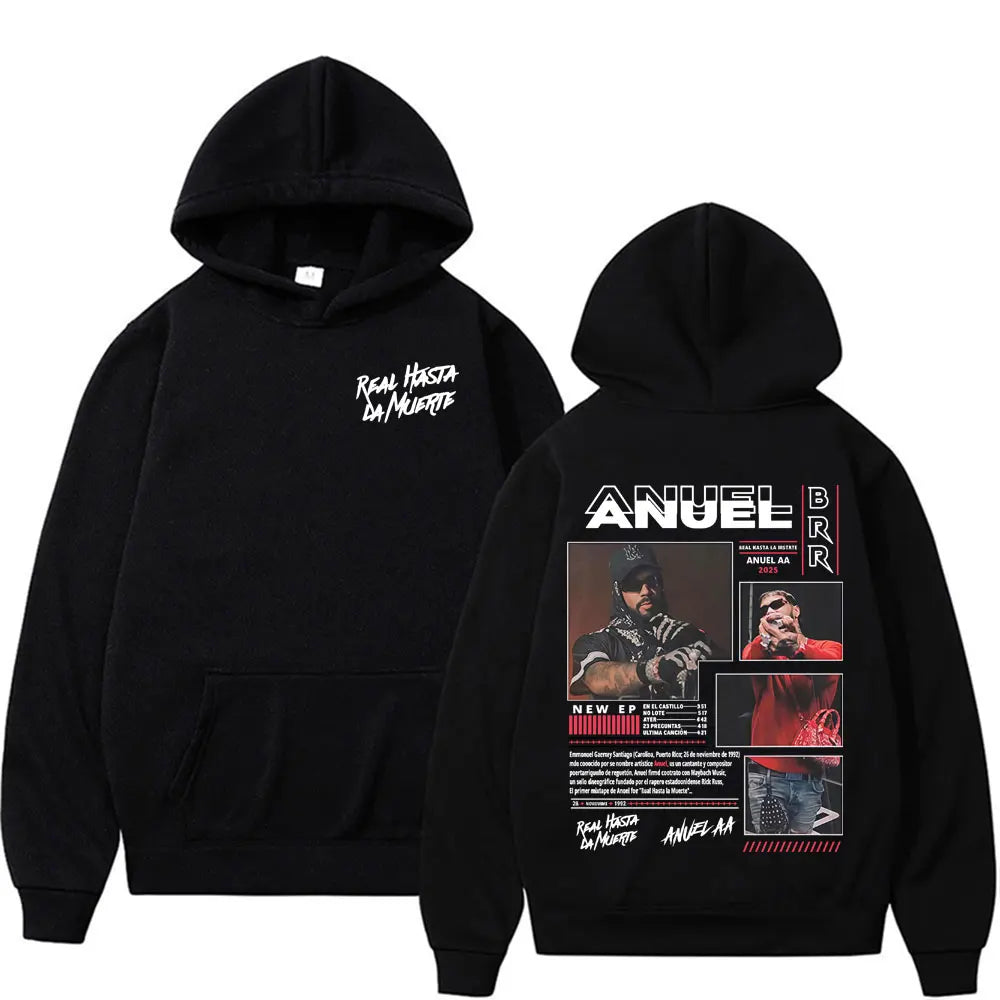 Sudadera “Real Hasta La Muerte” Anuel AA oversized unisex