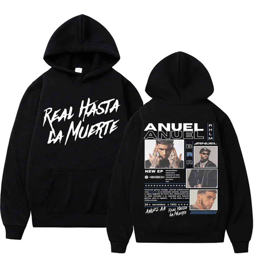 Sudadera “Real Hasta La Muerte” Anuel AA oversized unisex