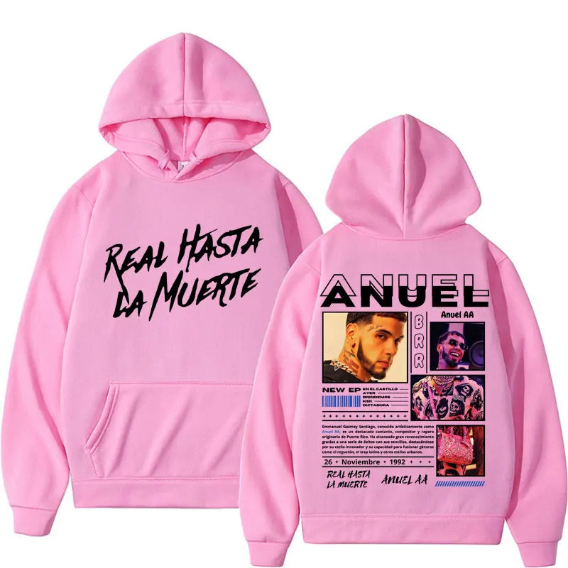 Sudadera “Real Hasta La Muerte” Anuel AA oversized unisex
