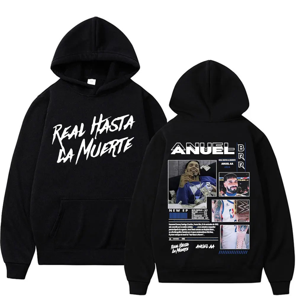 Sudadera “Real Hasta La Muerte” Anuel AA oversized unisex