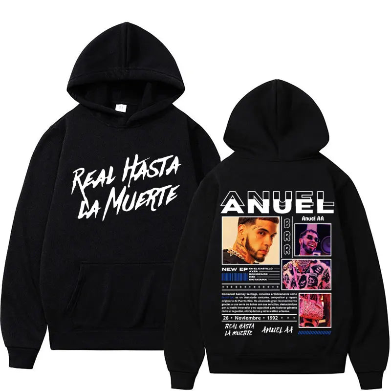 Sudadera “Real Hasta La Muerte” Anuel AA oversized unisex