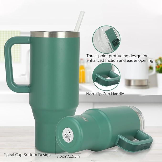 ThermoSteel 1200 ml – Botella térmica premium de acero inoxidable con pajita y aislamiento avanzado